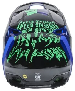 Fox Racing V1 Peril Helmet -Moto Gear Shop fox racing v1 peril helmet blue 3