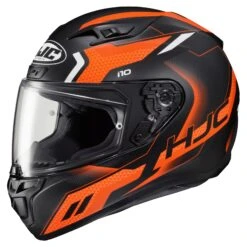HJC I10 Robust Helmet -Moto Gear Shop hj ci10 robust helmet black orange
