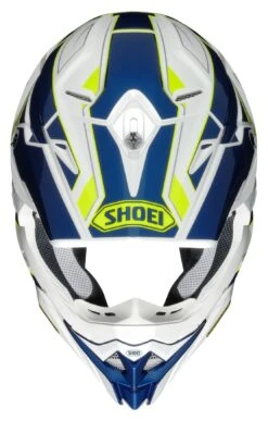 Shoei VFX-EVO Allegiant Helmet -Moto Gear Shop shoei vfxevo allegiant helmet white blue yellow 1