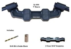 Woodcraft Universal Clip-On Risers W/ Adapter Plate -Moto Gear Shop woodcraft universal clip on risersw adapter plate 1 rise